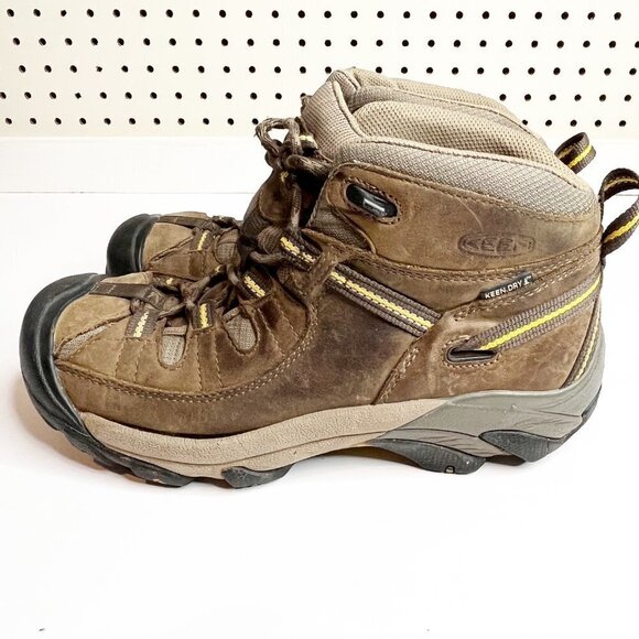 KEEN Women's Brown Tan Waterproof Hiking Outdoor Lace Up Ankle Boots - Picture 7 of 7